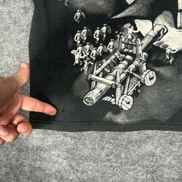 Rare Vintage 90s Liquid Blue Fantasy Dragon Knight AOP T Shirt Mens XL - Picture 11 of 16